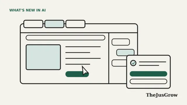 Illustration of a browser window with tabs, a cursor and a permission dialog, representing the ChatGPT Chrome extension controlling tabs